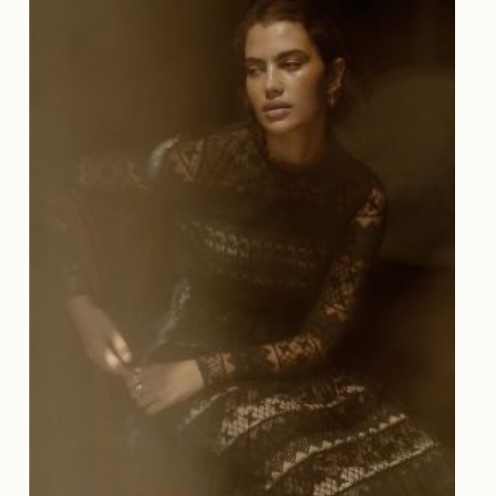Anthropologie lace midi dress